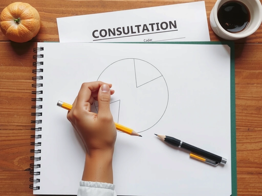 Annotation manuelle d'un schéma d'assiette dans un carnet de consultation